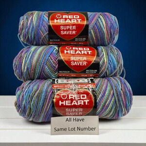 3 Red Heart Super Saver Multi-Color Acrylic Worsted Yarn #0310 Monet (5oz each)
